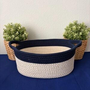 Woven Two-Tone Storage Basket Set